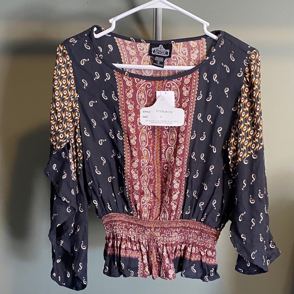 Angie’s hippie blouse